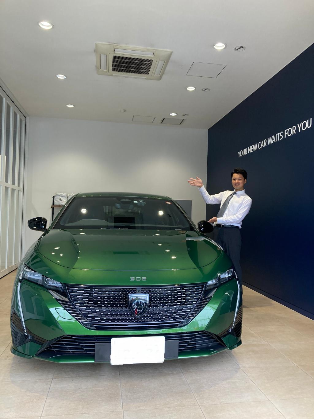 308 GT HYBRID オリビン・グリーンご納車