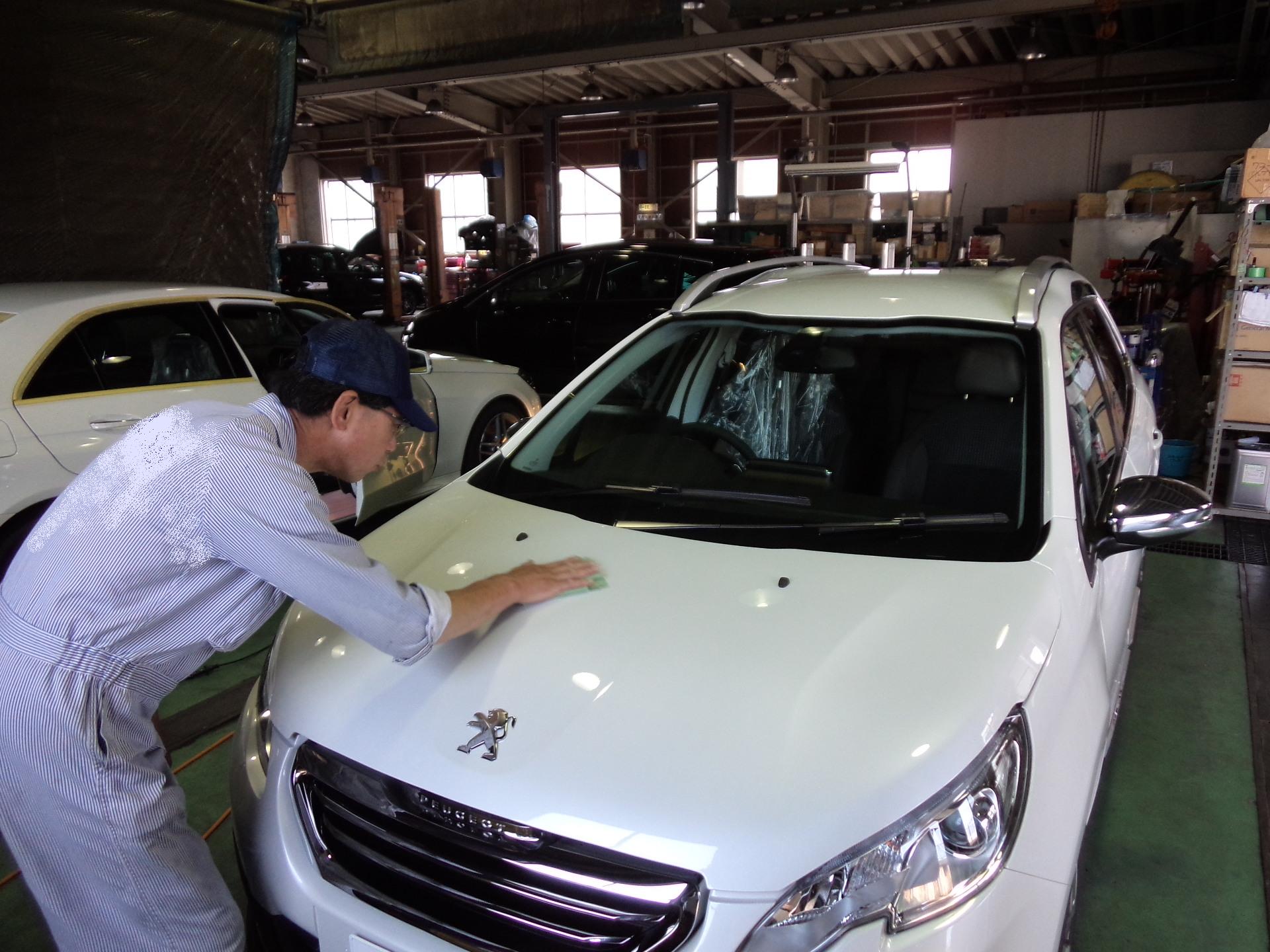 ～プジョー新潟(自社施工)スーパーチタンガラスコーティング～