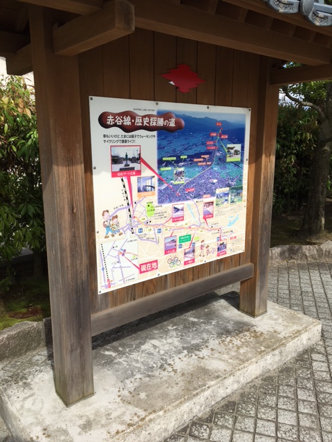 遊歩道を歩く