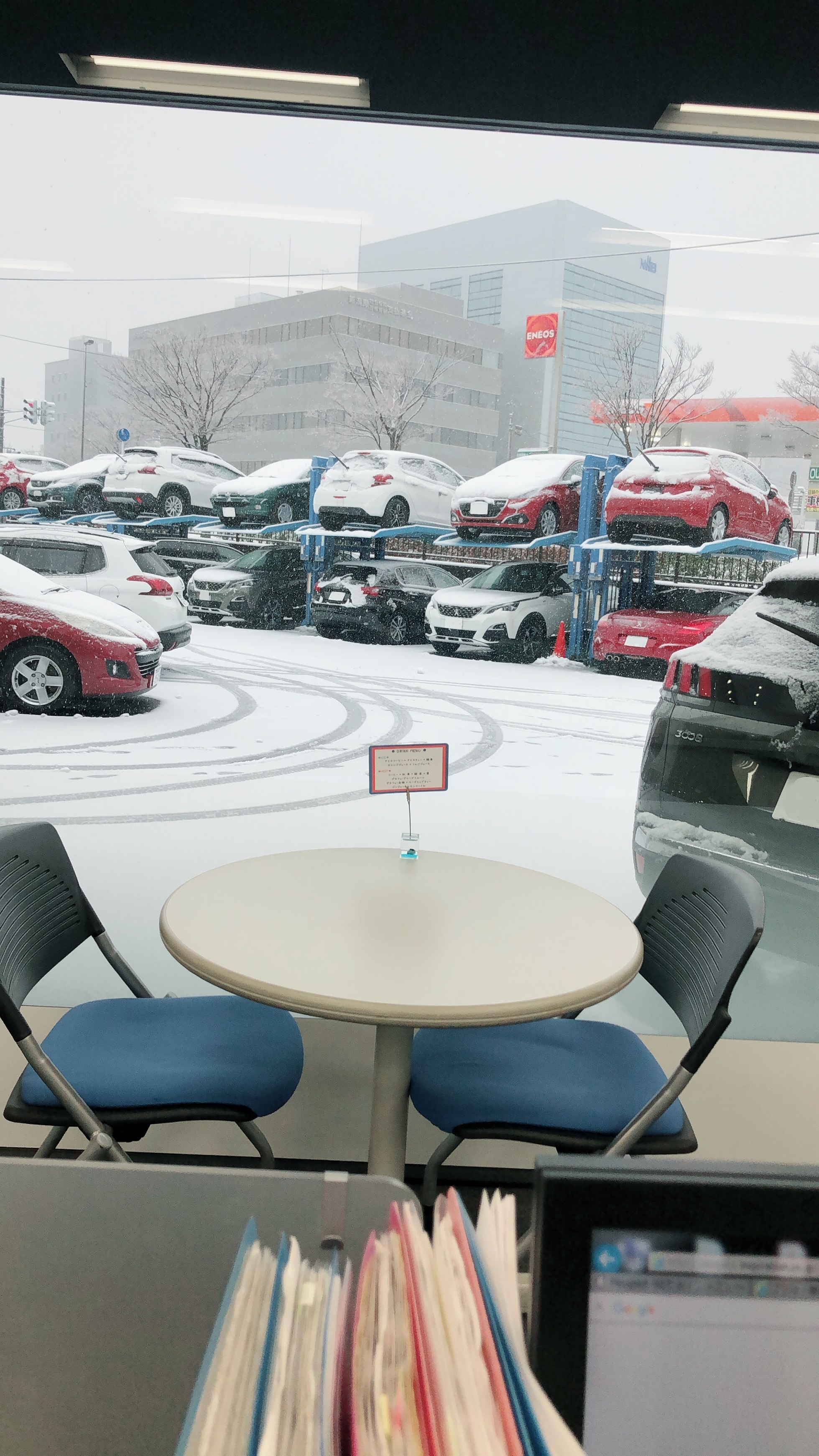 ～プジョーの在るショールーム～雪国新潟、平野部積雪！！