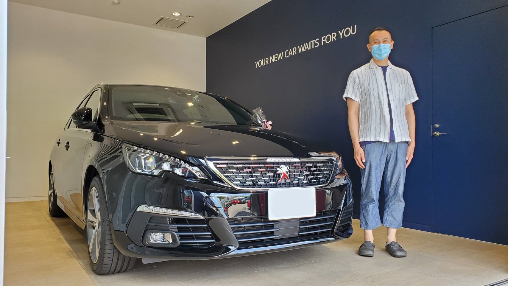 308 SW GTLine BlueHDi PGR ペルラ・ネラ・ブラックご納車。