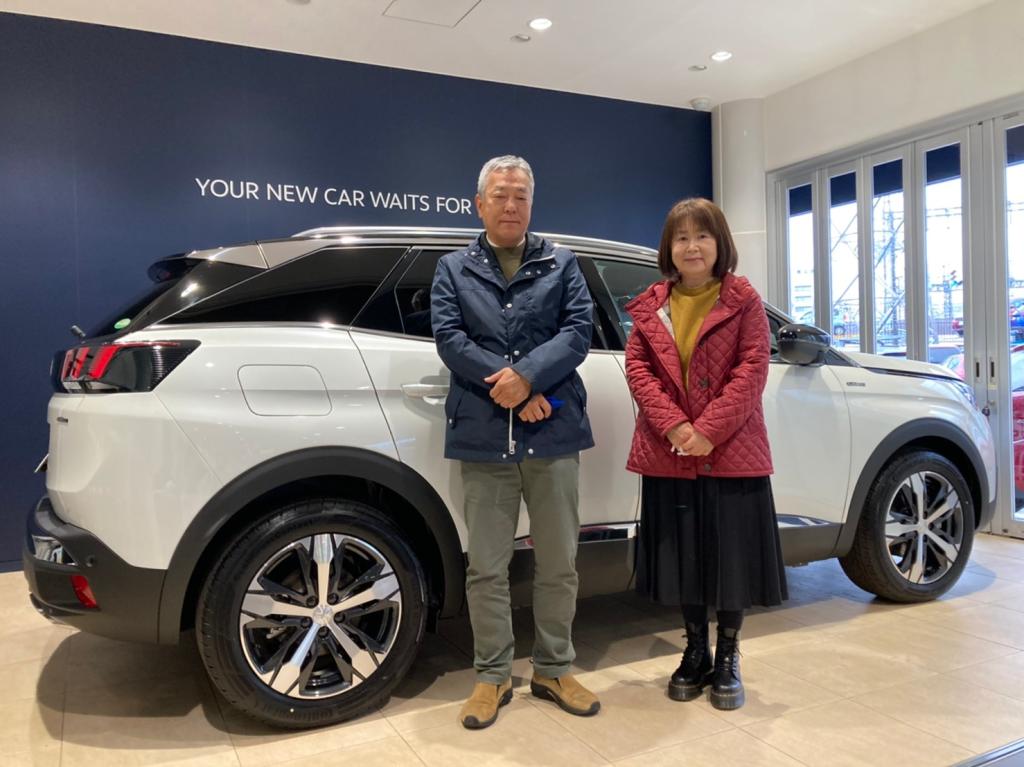 3008 GTLine BlueHDi パール・ホワイトご納車。
