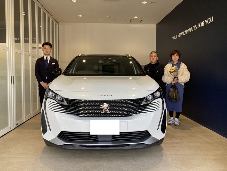 PEUGEOT 5008 GT BuleHDi PSR パール・ホワイト　ご納車