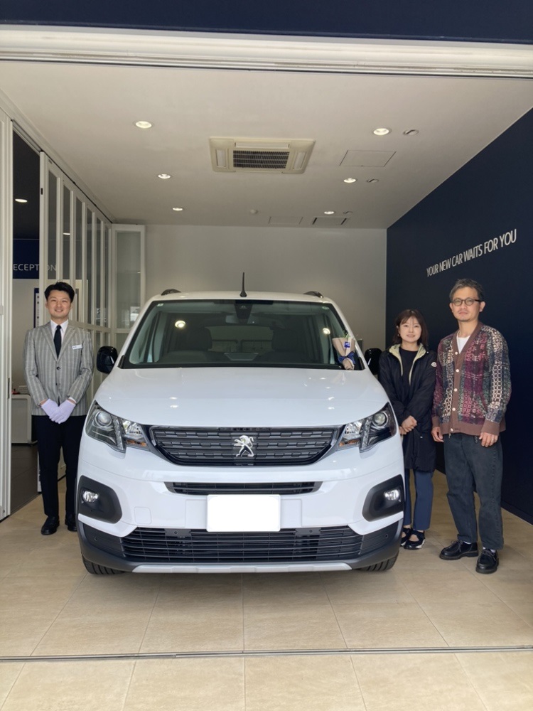 PEUGEOT RIFTER LONG GT アイシー・ホワイト　ご納車